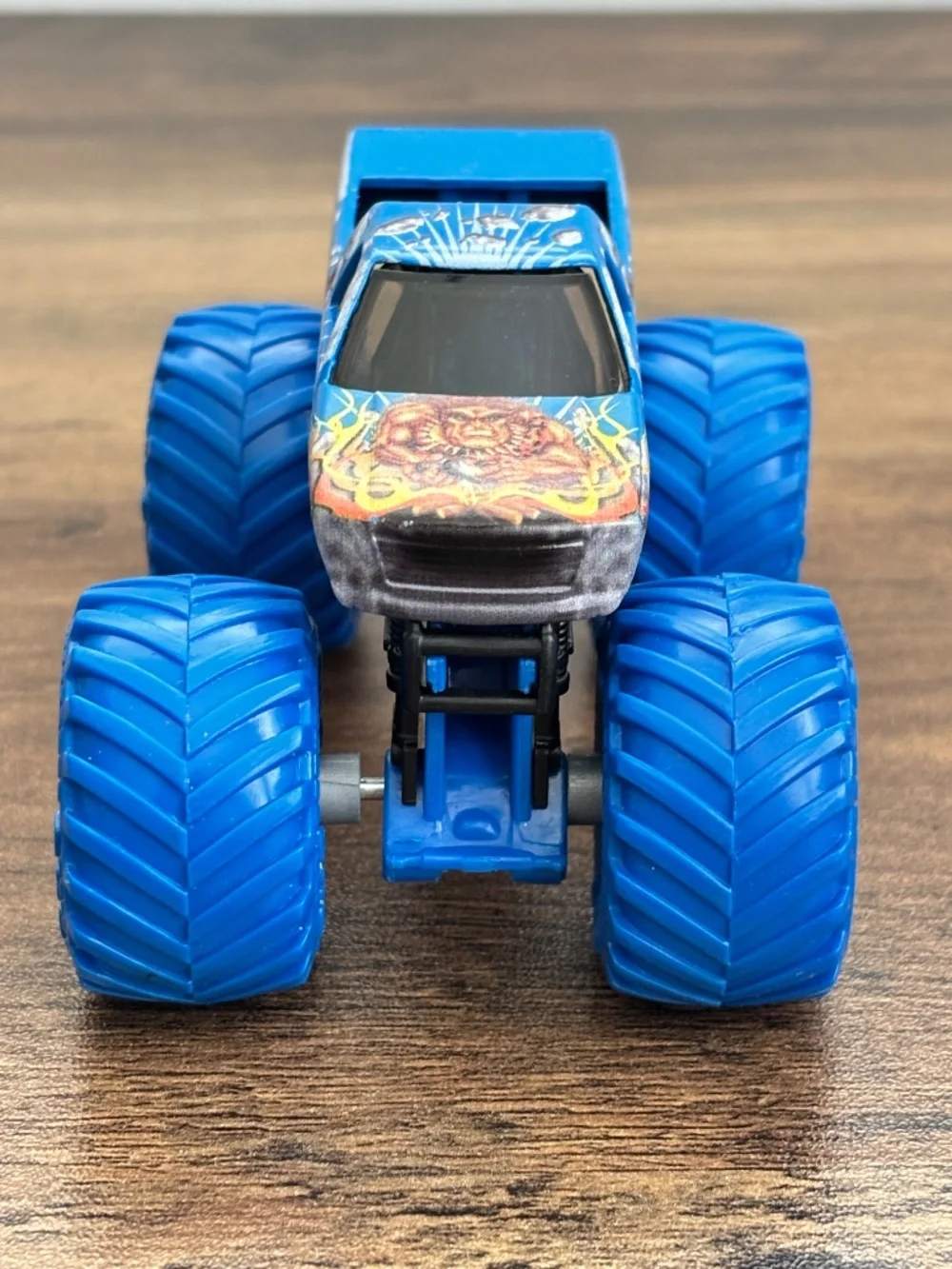 Monster Jam 1:64 Stone Crusher Gray Blue Tires 2023 Monster Truck Die Cast Metal